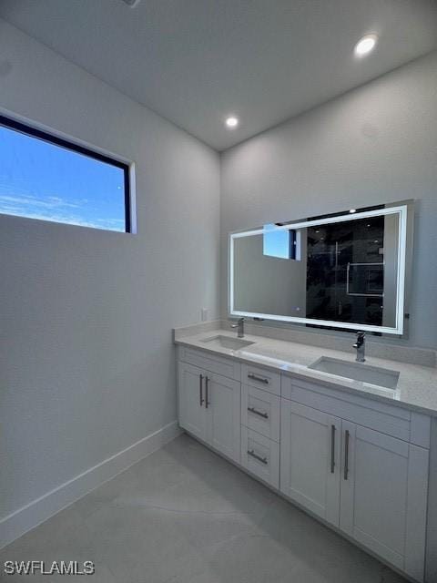 bathroom with vanity