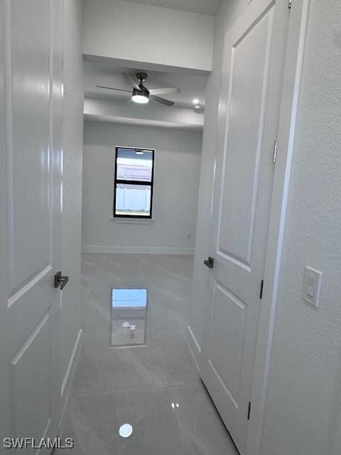 bathroom featuring ceiling fan