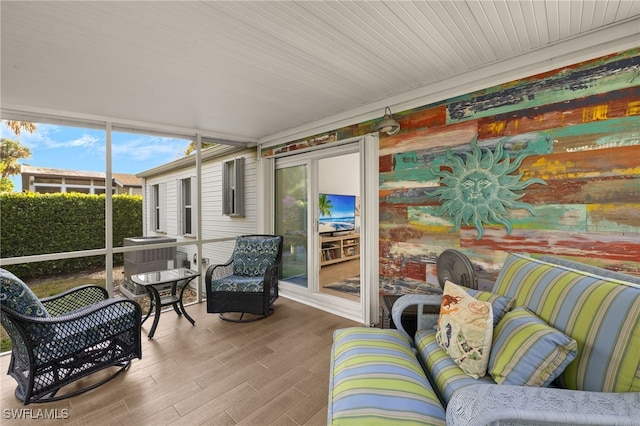 view of sunroom