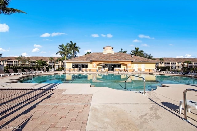 view of pool featuring a patio area