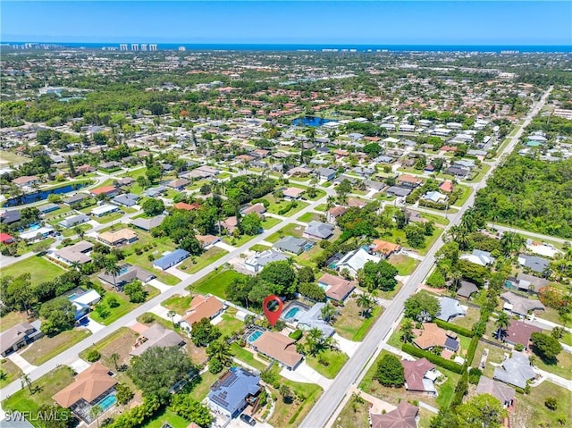 bird's eye view featuring a residential view