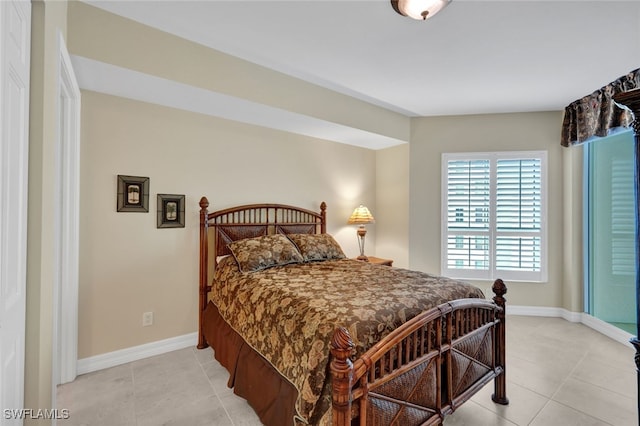 view of tiled bedroom