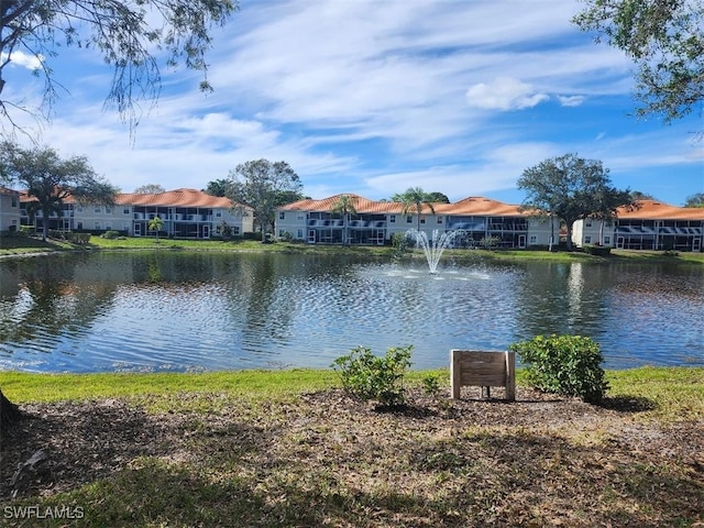 view of water feature