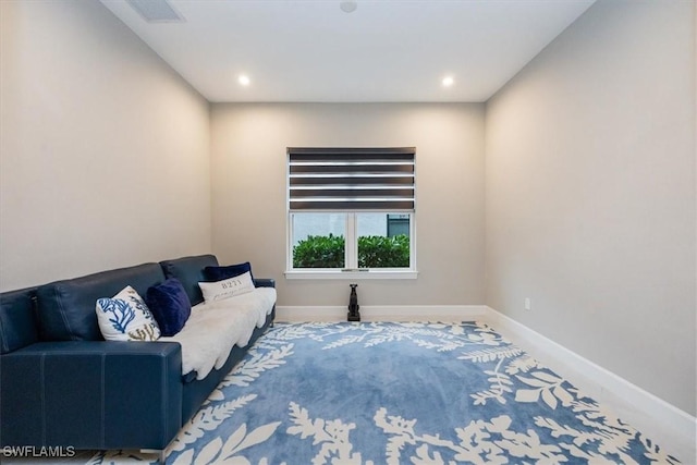 view of carpeted living room