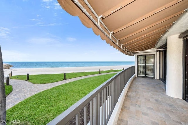 2340 Gulf Shore Blvd N Unit 108, Naples, FL 34103 - balcony featuring view of water and beach