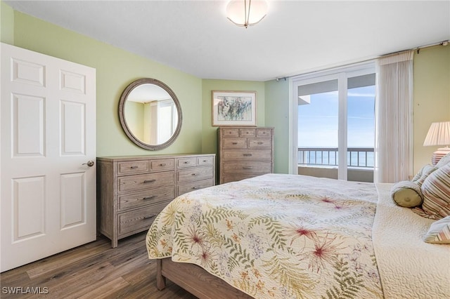 bedroom featuring wood-type flooring