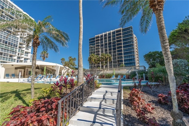 view of home's community with a swimming pool