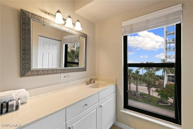 bathroom with vanity