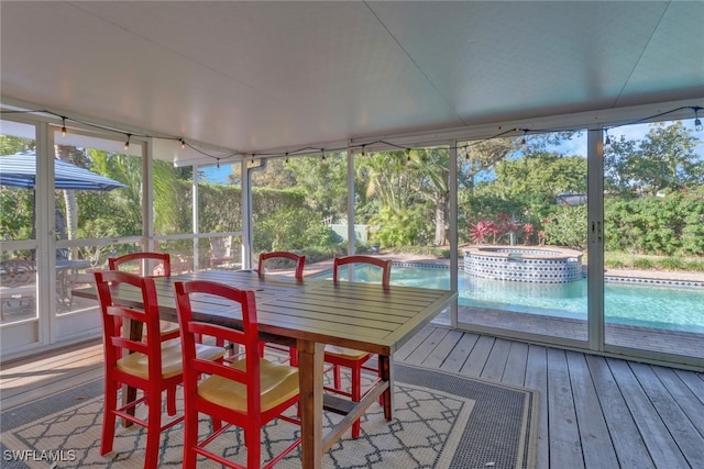 view of sunroom