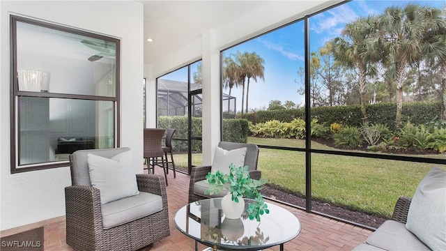 view of sunroom