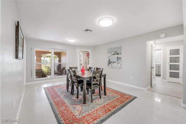 view of dining area