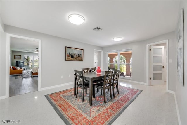 view of dining room