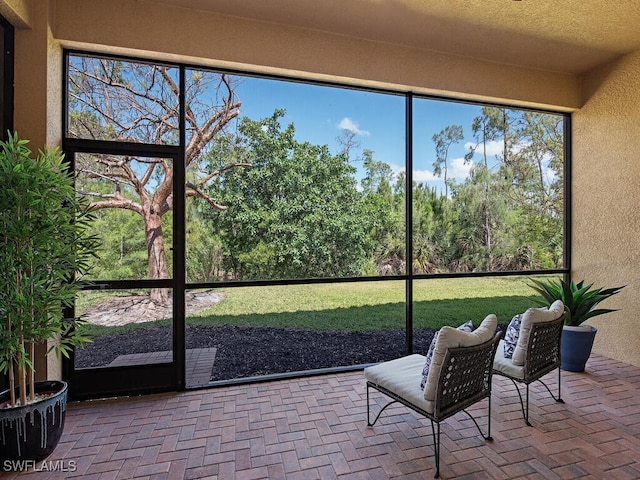 view of sunroom