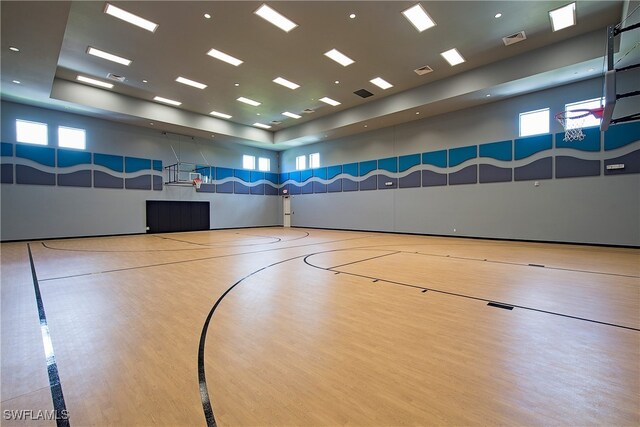 view of sport court with a wealth of natural light