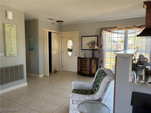 view of tiled entrance foyer