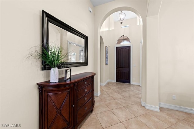 view of tiled entryway