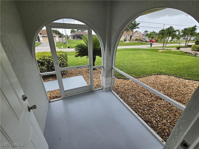 view of sunroom