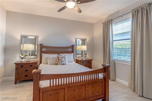 bedroom with ceiling fan