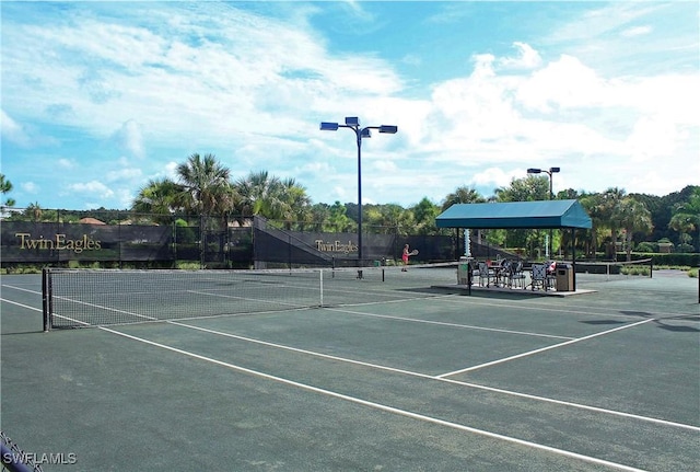 view of tennis court