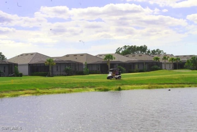 exterior space featuring a water view