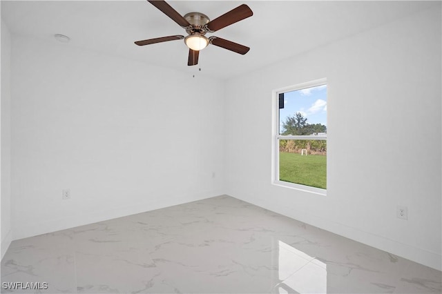 empty room with ceiling fan