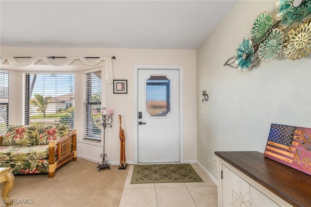 view of tiled entryway