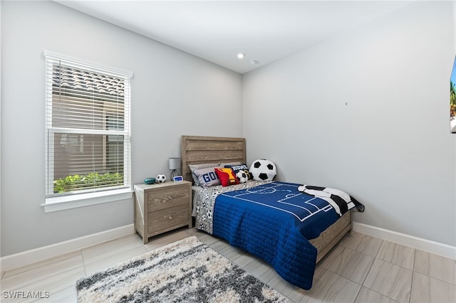 view of tiled bedroom