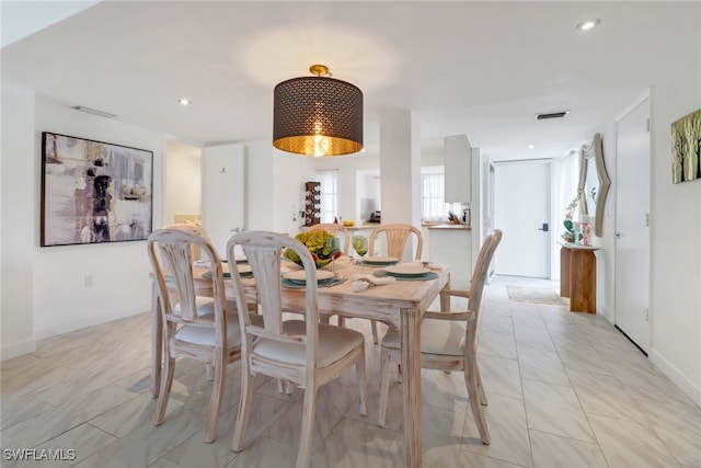 view of dining area