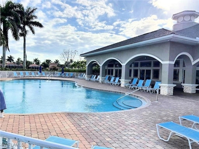 pool featuring a patio