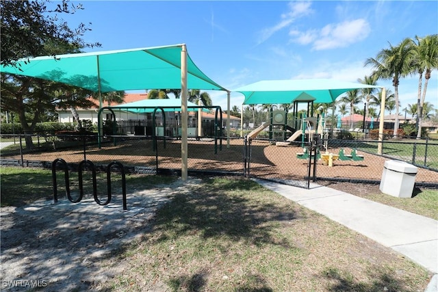 view of jungle gym