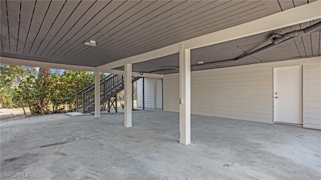 view of patio featuring a carport