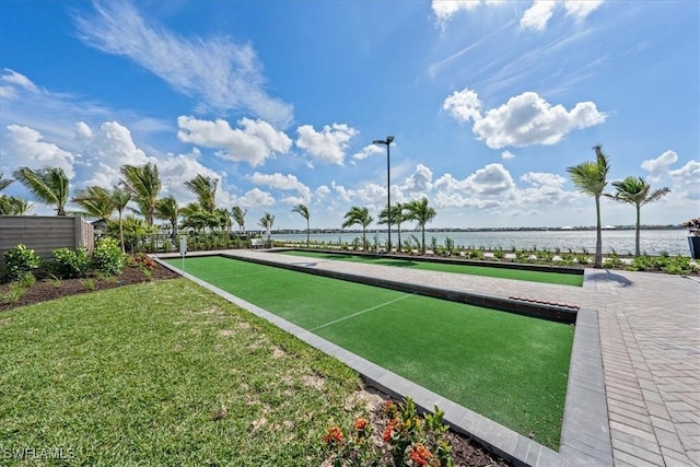 view of home's community featuring a water view