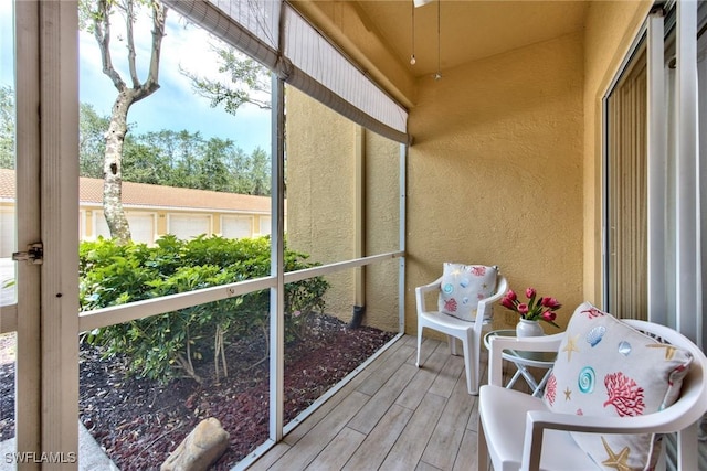 view of sunroom