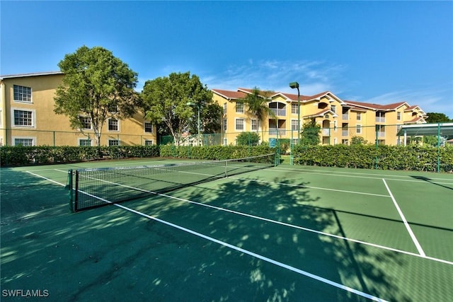 view of tennis court