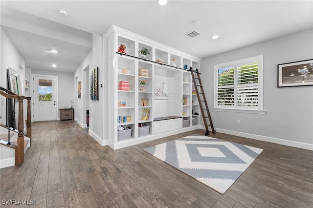 interior space featuring dark hardwood / wood-style flooring