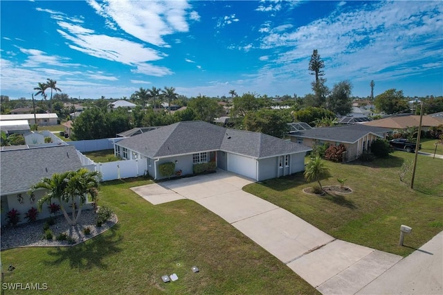 aerial view featuring a residential view