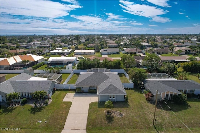 aerial view featuring a residential view