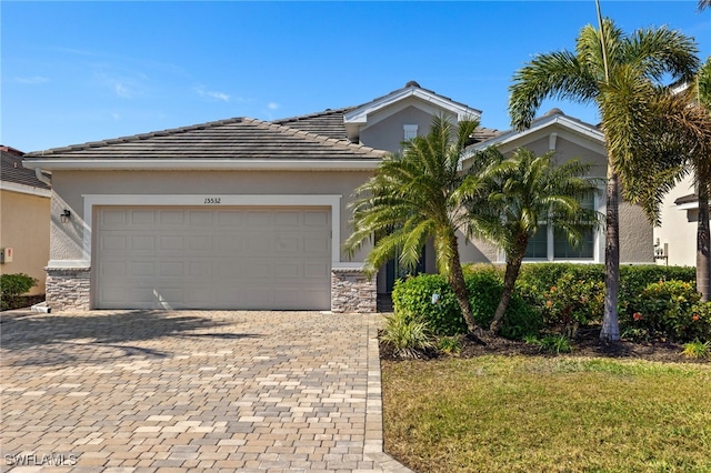 view of front of house featuring a garage