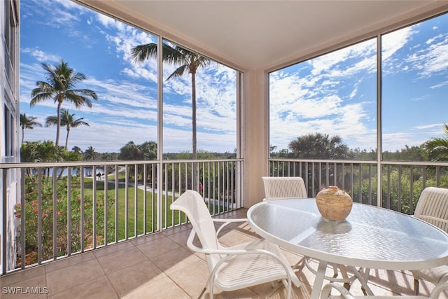 view of sunroom