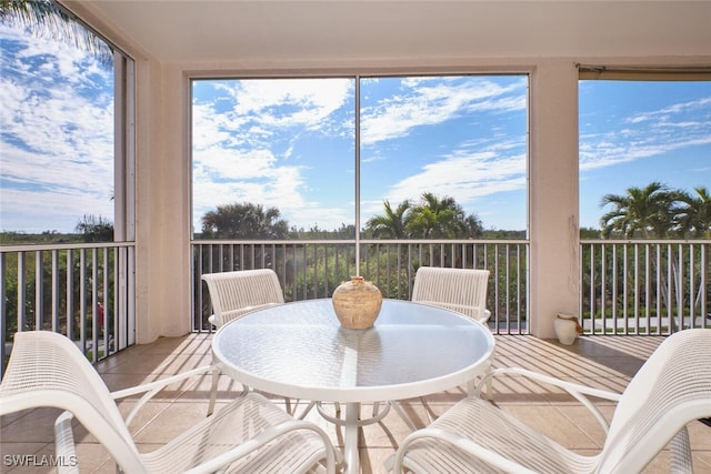 view of sunroom