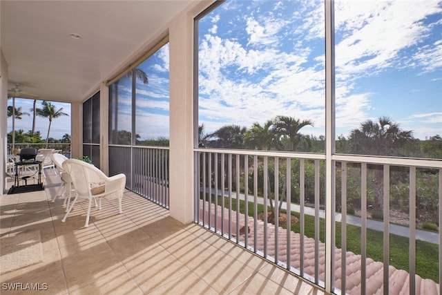 sunroom with a healthy amount of sunlight