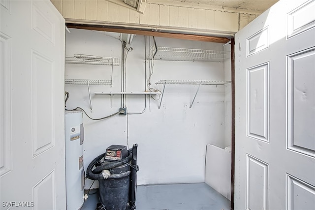 closet with water heater