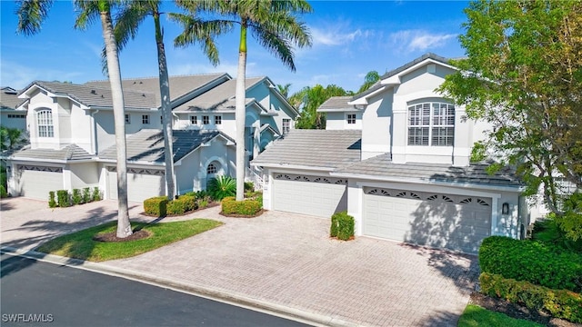 front of property featuring a garage