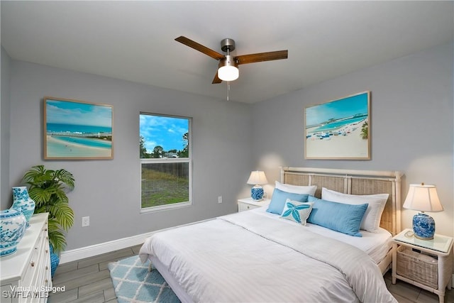 bedroom with ceiling fan