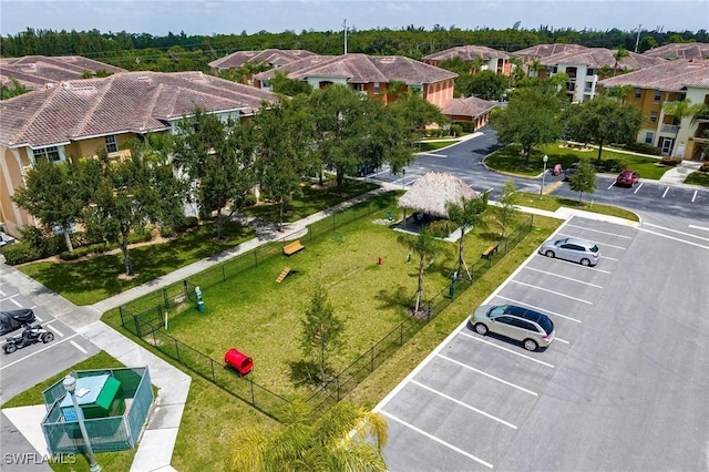 drone / aerial view featuring a residential view