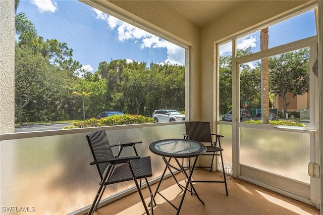 view of sunroom