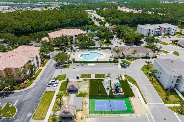 bird's eye view featuring a residential view