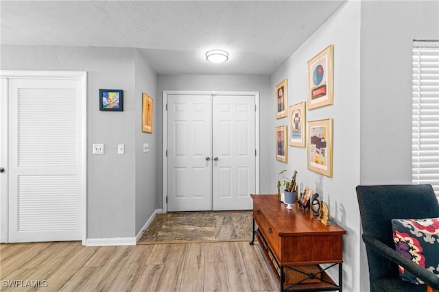 foyer entrance featuring hardwood / wood-style flooring