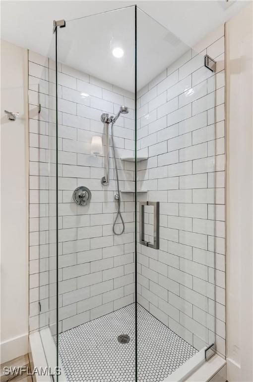 bathroom with walk in shower