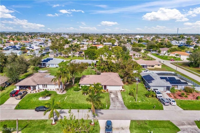 bird's eye view featuring a residential view